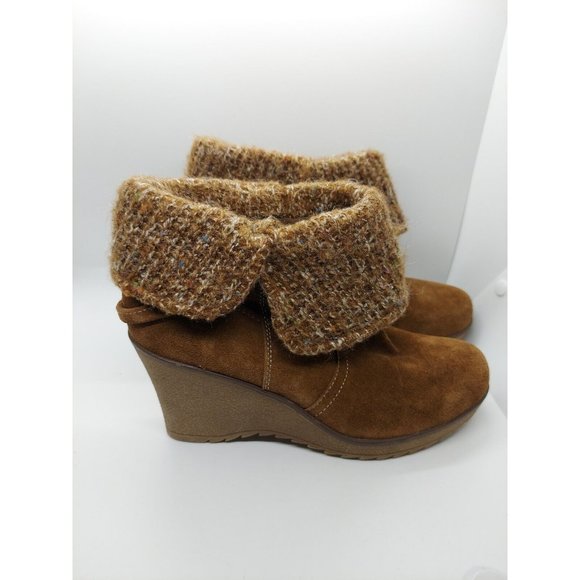 Bjorndal Shoes - Bjorndal- Lilly-Brown Suede Women's size 9 Boots 4in. Block Heel